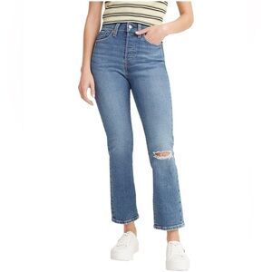 Levi's Wedgie Straight Fit Distressed Knee Jeans